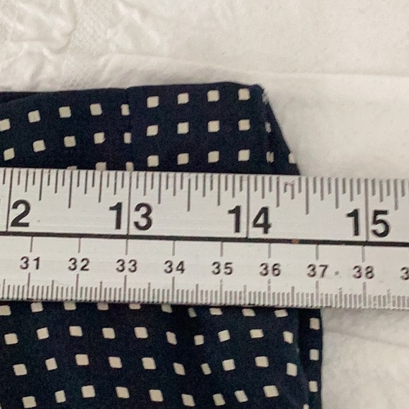 Vintage Giorgio Armani Wide Leg Pant Navy/Off white. 100% Silk - Picture 9 of 13